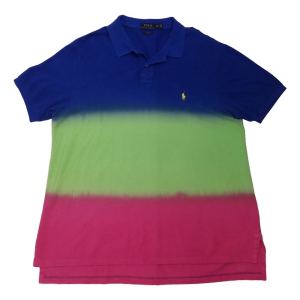 POLO Ralph Lauren 2XL Tie Dye Polo Shirt Bright